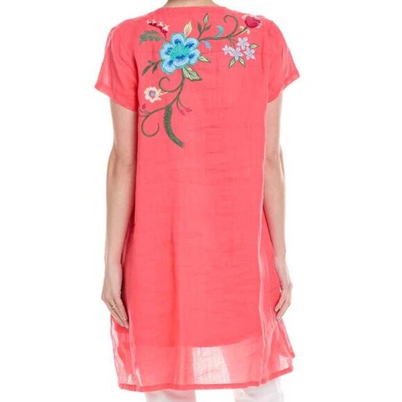 Johnny Was Calypso Coral Drape Tunic Shift Dress | NWT | XS - Picture 3 of 3